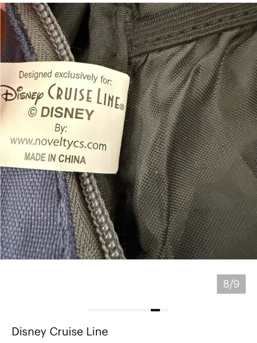 Disney Cruise Line Castaway Club Sling Backpack + Pinocchio Jiminy Cricket Pin